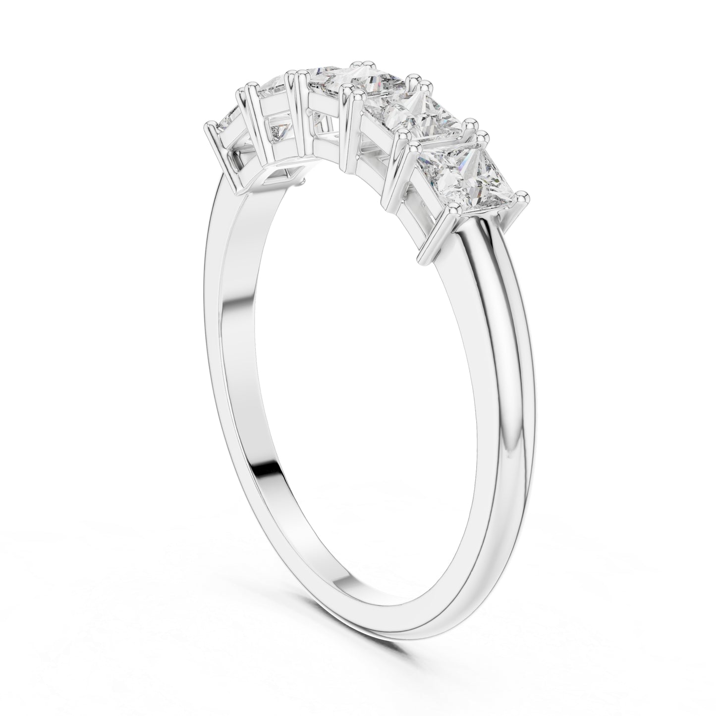 18K Yellow Gold Princess Cut Diamond Stud Ring for Women | Wedding Jewellery | Pure Carat