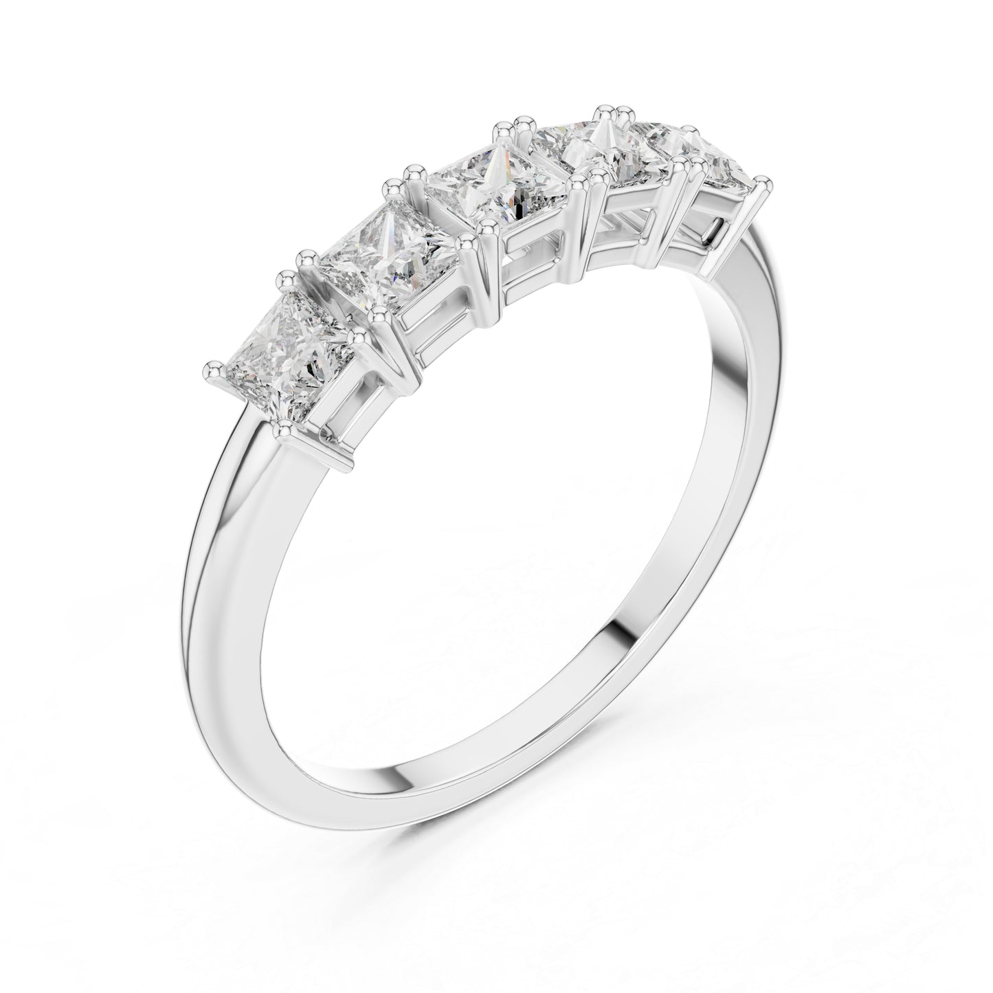 18K Yellow Gold Princess Cut Diamond Stud Ring for Women | Wedding Jewellery | Pure Carat