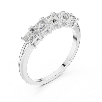 18K Yellow Gold Princess Cut Diamond Stud Ring for Women | Wedding Jewellery | Pure Carat