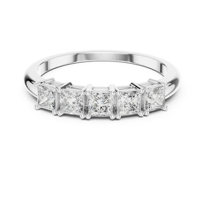 18K Yellow Gold Princess Cut Diamond Stud Ring for Women | Wedding Jewellery | Pure Carat