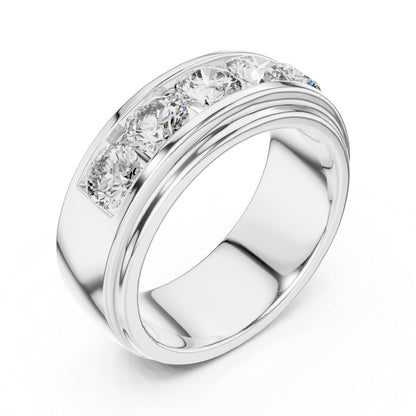 18K White Gold Round Lab-Grown Diamond Ring for Women | Everyday Wear | Pure Carat