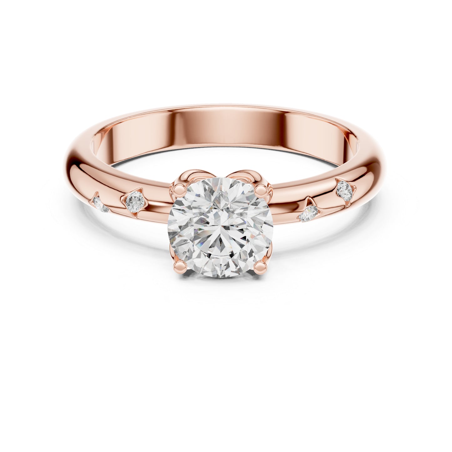 14K White Gold Round Lab-Grown Diamond Drop Ring for Women | Office Wear | Pure Carat