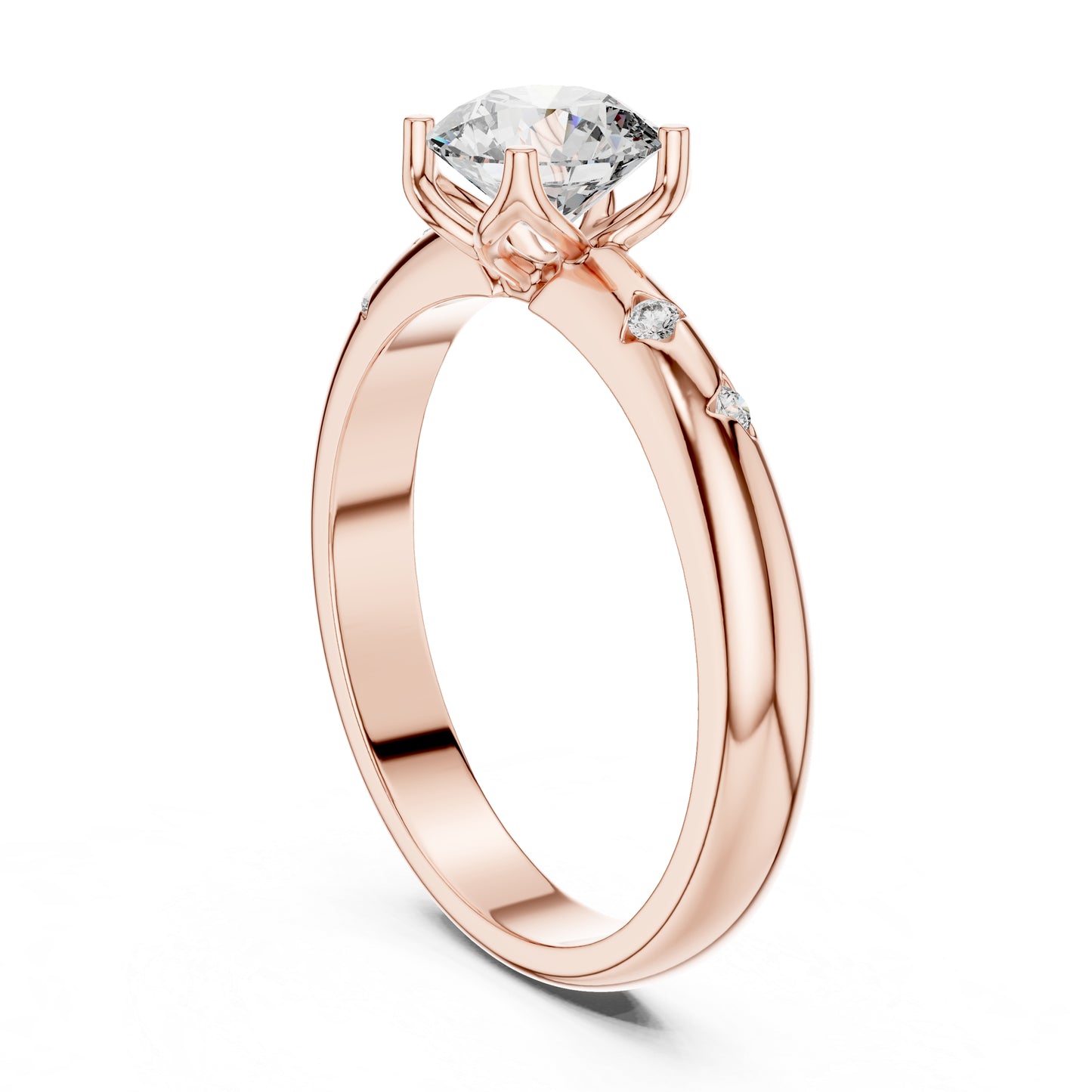 14K White Gold Round Lab-Grown Diamond Drop Ring for Women | Office Wear | Pure Carat
