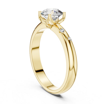 14K White Gold Round Lab-Grown Diamond Drop Ring for Women | Office Wear | Pure Carat