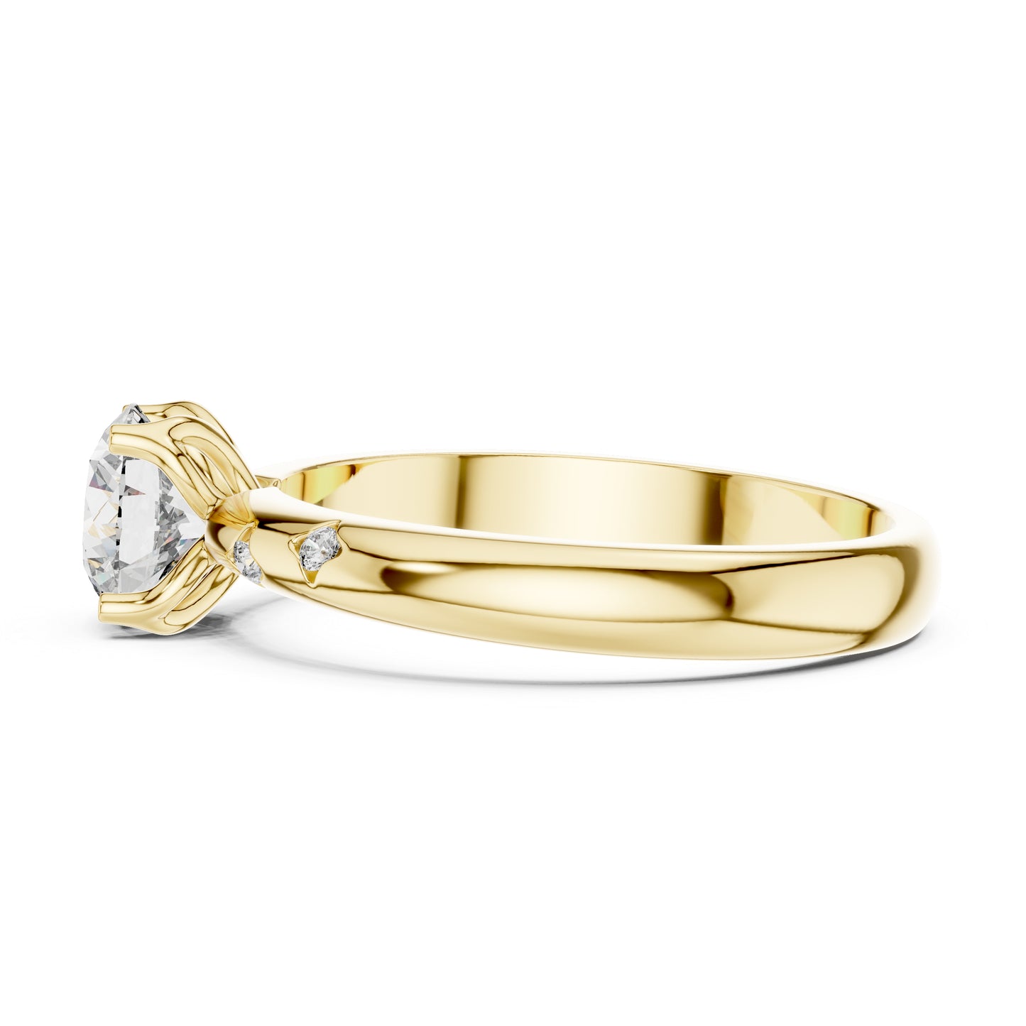 14K White Gold Round Lab-Grown Diamond Drop Ring for Women | Office Wear | Pure Carat
