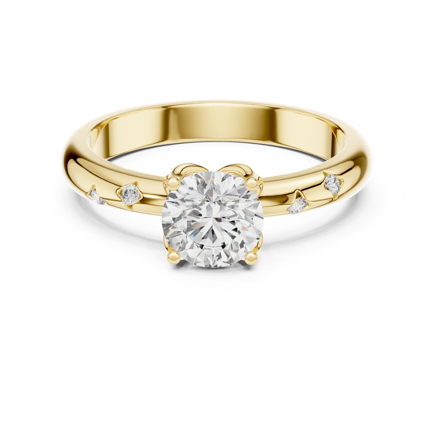 14K White Gold Round Lab-Grown Diamond Drop Ring for Women | Office Wear | Pure Carat