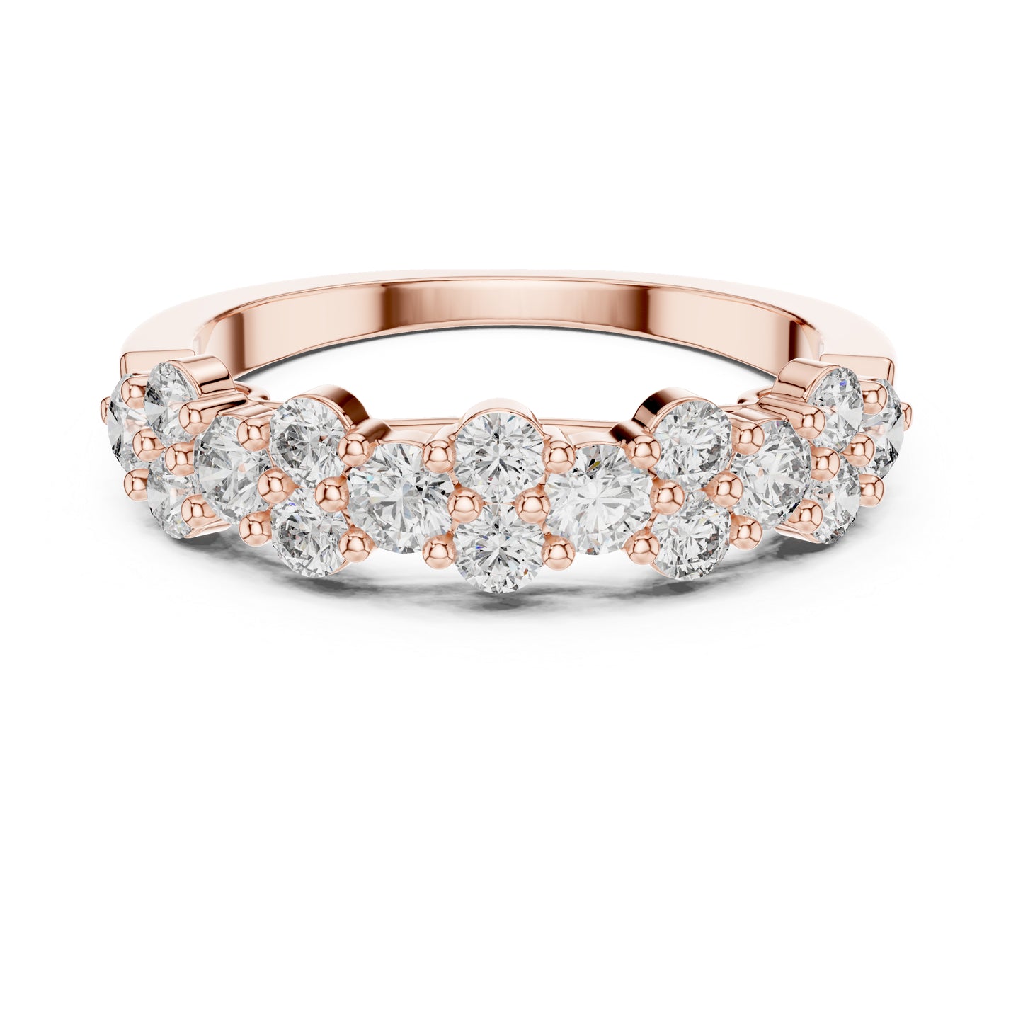 18K Rose Gold Round Lab-Grown Diamond Drop Ring for Women | Anniversary Gift | Pure Carat
