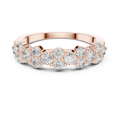 18K Rose Gold Round Lab-Grown Diamond Drop Ring for Women | Anniversary Gift | Pure Carat