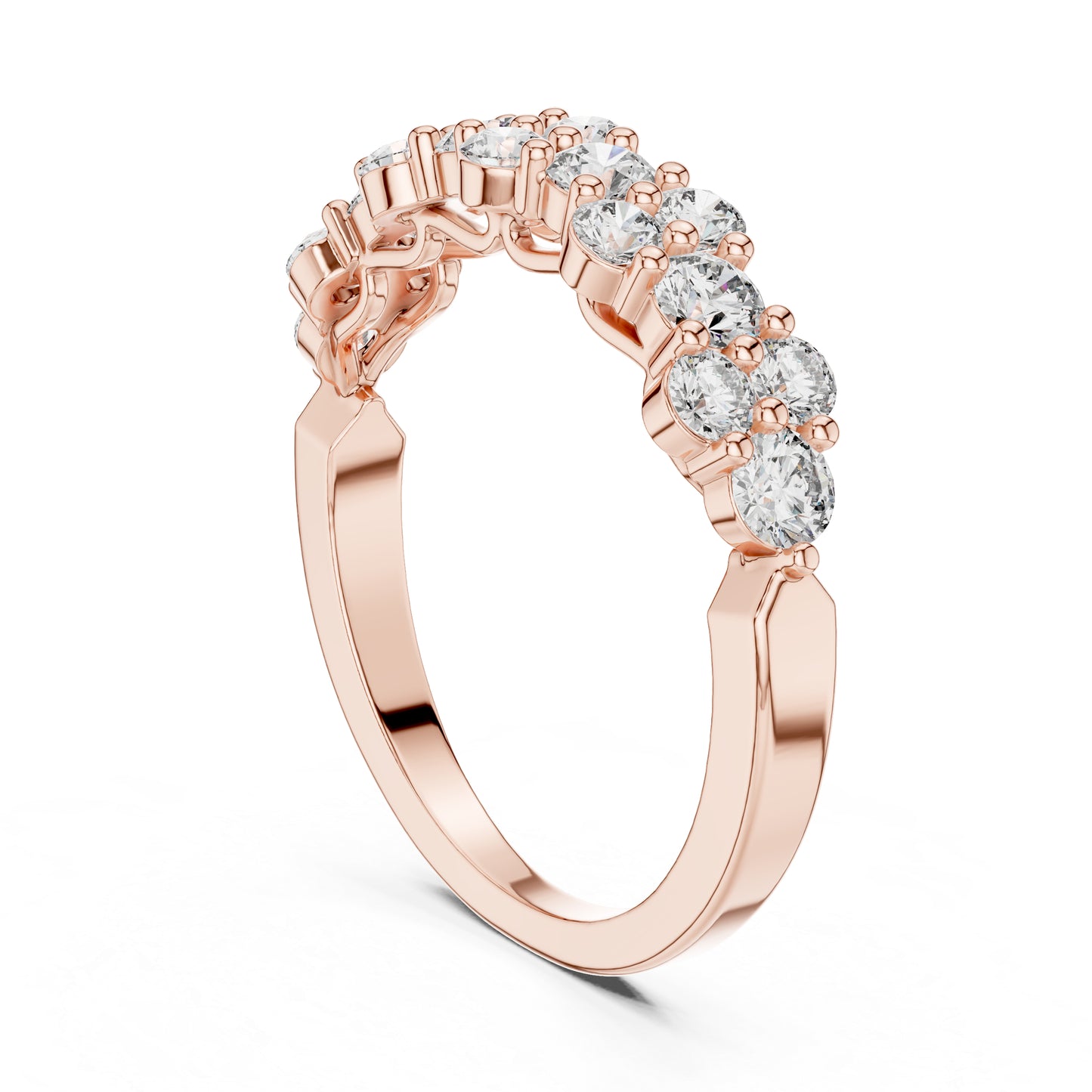 18K Rose Gold Round Lab-Grown Diamond Drop Ring for Women | Anniversary Gift | Pure Carat