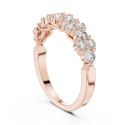 18K Rose Gold Round Lab-Grown Diamond Drop Ring for Women | Anniversary Gift | Pure Carat