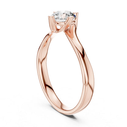 18K White Gold Round Lab-Grown Diamond Engagement Ring for Women | Pure Carat