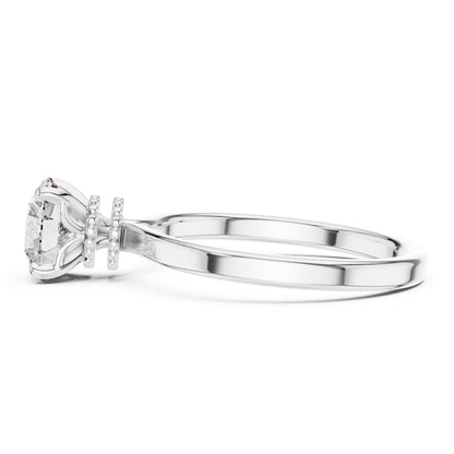 18K Yellow Gold Round Lab-Grown Diamond Ring for Women | PureCarat