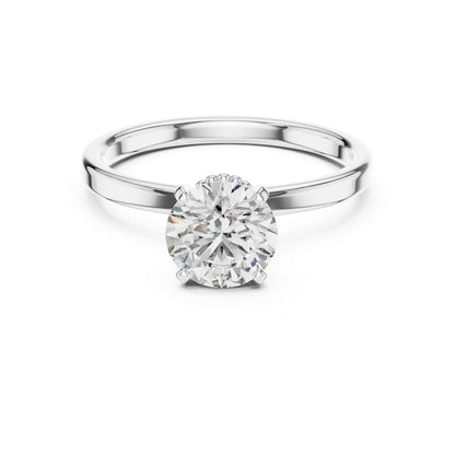 18K Yellow Gold Round Lab-Grown Diamond Ring for Women | PureCarat