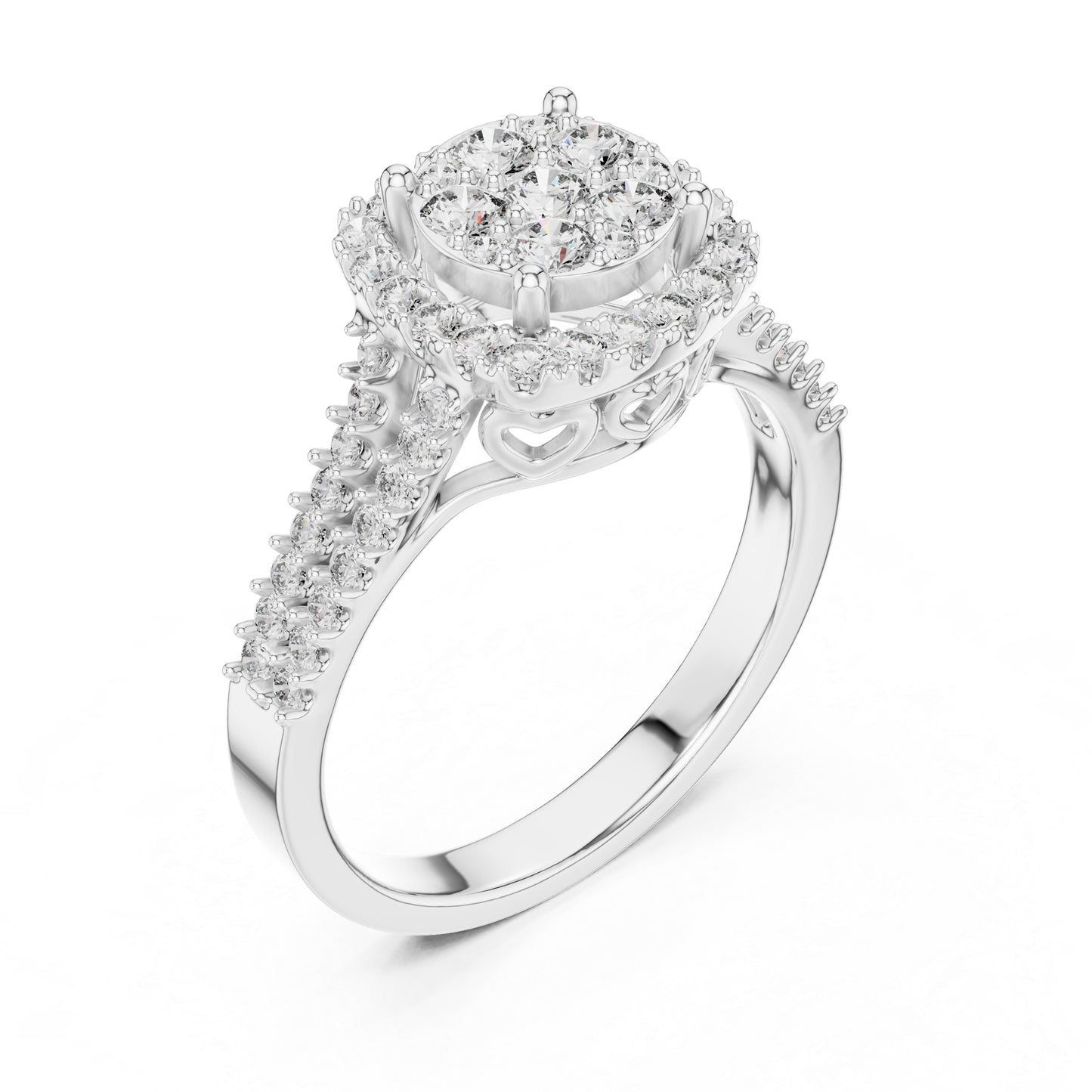 18K Yellow Gold Round Lab-Grown Diamond Drop Ring for Women | Everyday Wear | Pure Carat