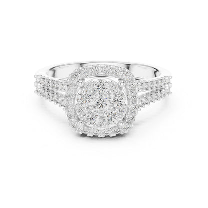 18K Yellow Gold Round Lab-Grown Diamond Drop Ring for Women | Everyday Wear | Pure Carat