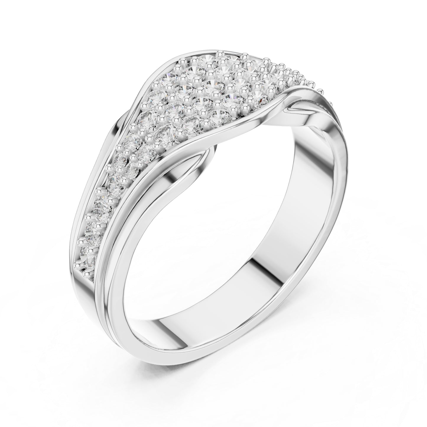 14K Rose Gold Oval & Round Lab-Grown Diamond Stud Ring for Women | Wedding Jewellery | Pure Carat