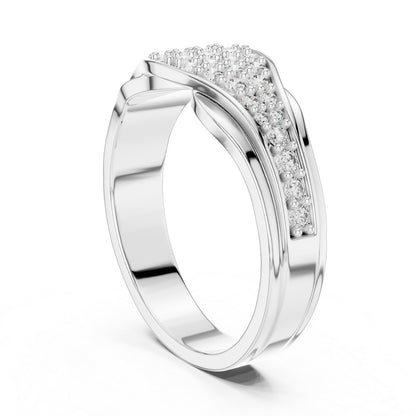 14K Rose Gold Oval & Round Lab-Grown Diamond Stud Ring for Women | Wedding Jewellery | Pure Carat