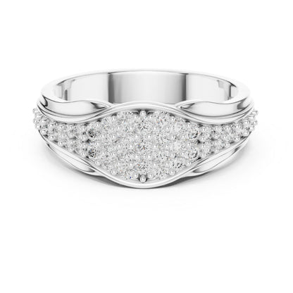14K Rose Gold Oval & Round Lab-Grown Diamond Stud Ring for Women | Wedding Jewellery | Pure Carat