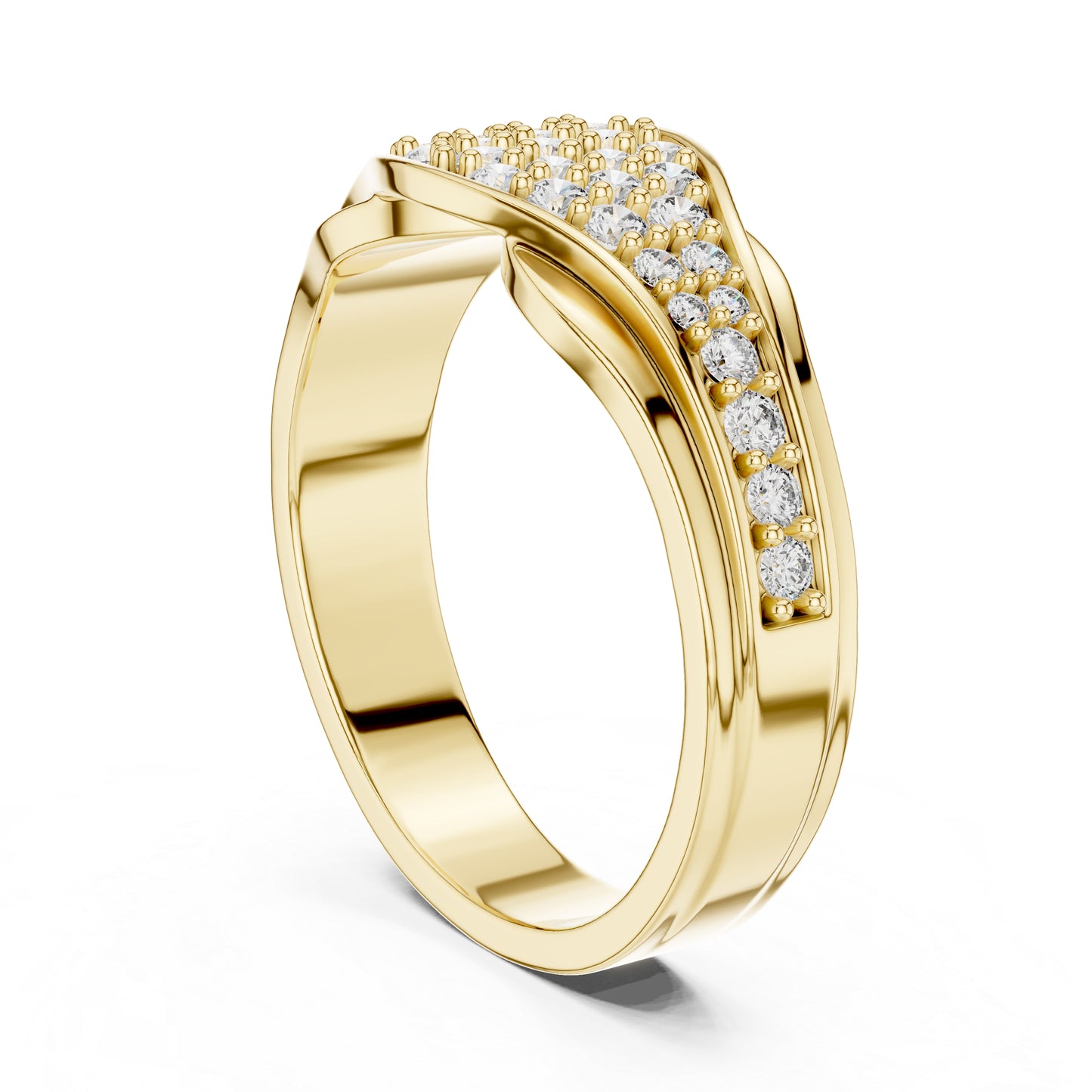 14K Rose Gold Oval & Round Lab-Grown Diamond Stud Ring for Women | Wedding Jewellery | Pure Carat