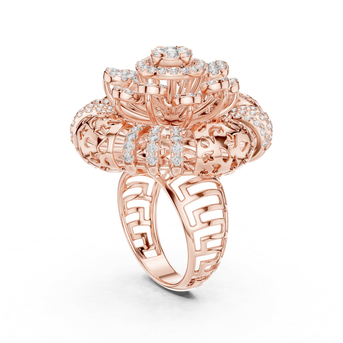 18K White Gold Round Lab-Grown Diamond Ring for Women | Office Wear Jewellery | Pure Carat