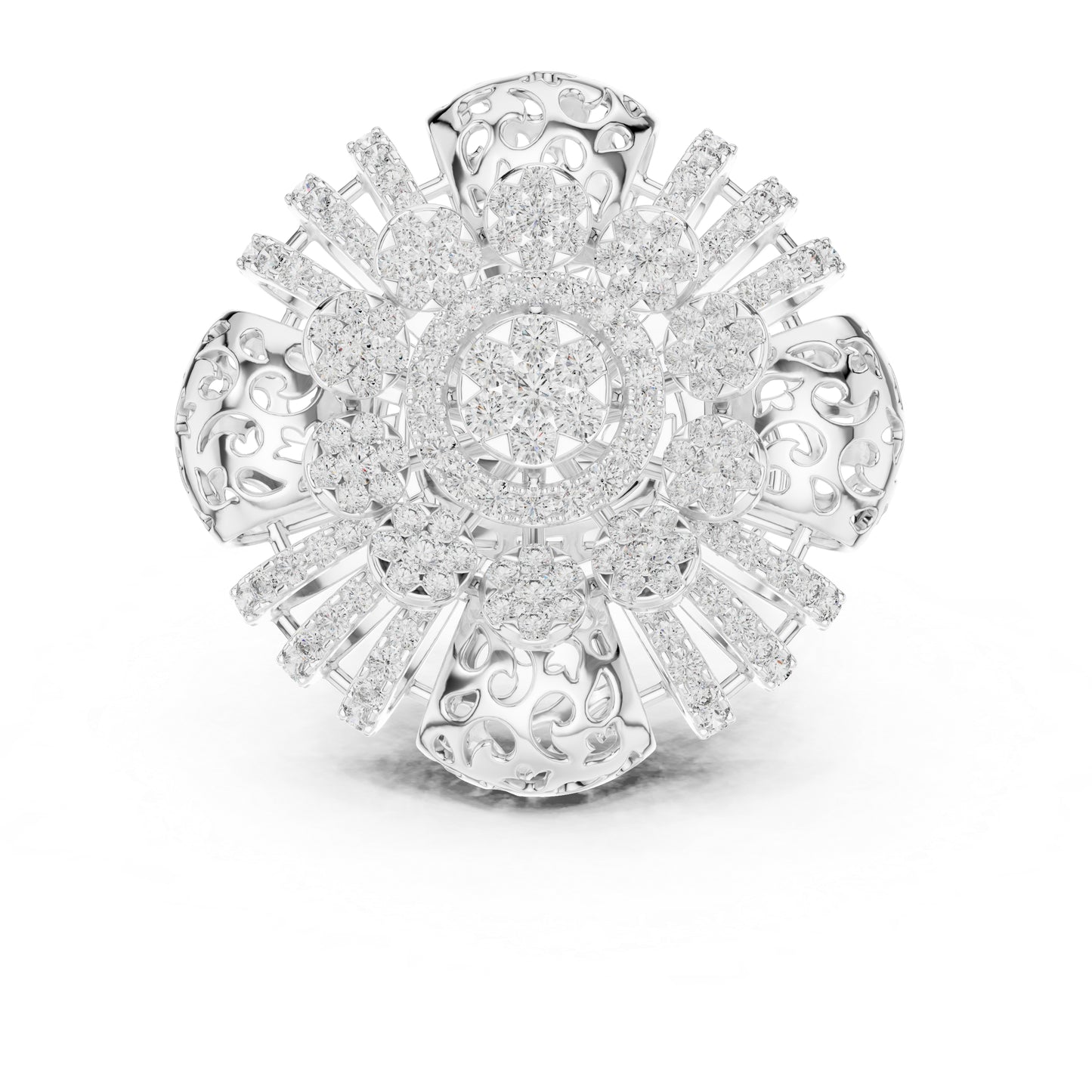 18K White Gold Round Lab-Grown Diamond Ring for Women | Office Wear Jewellery | Pure Carat