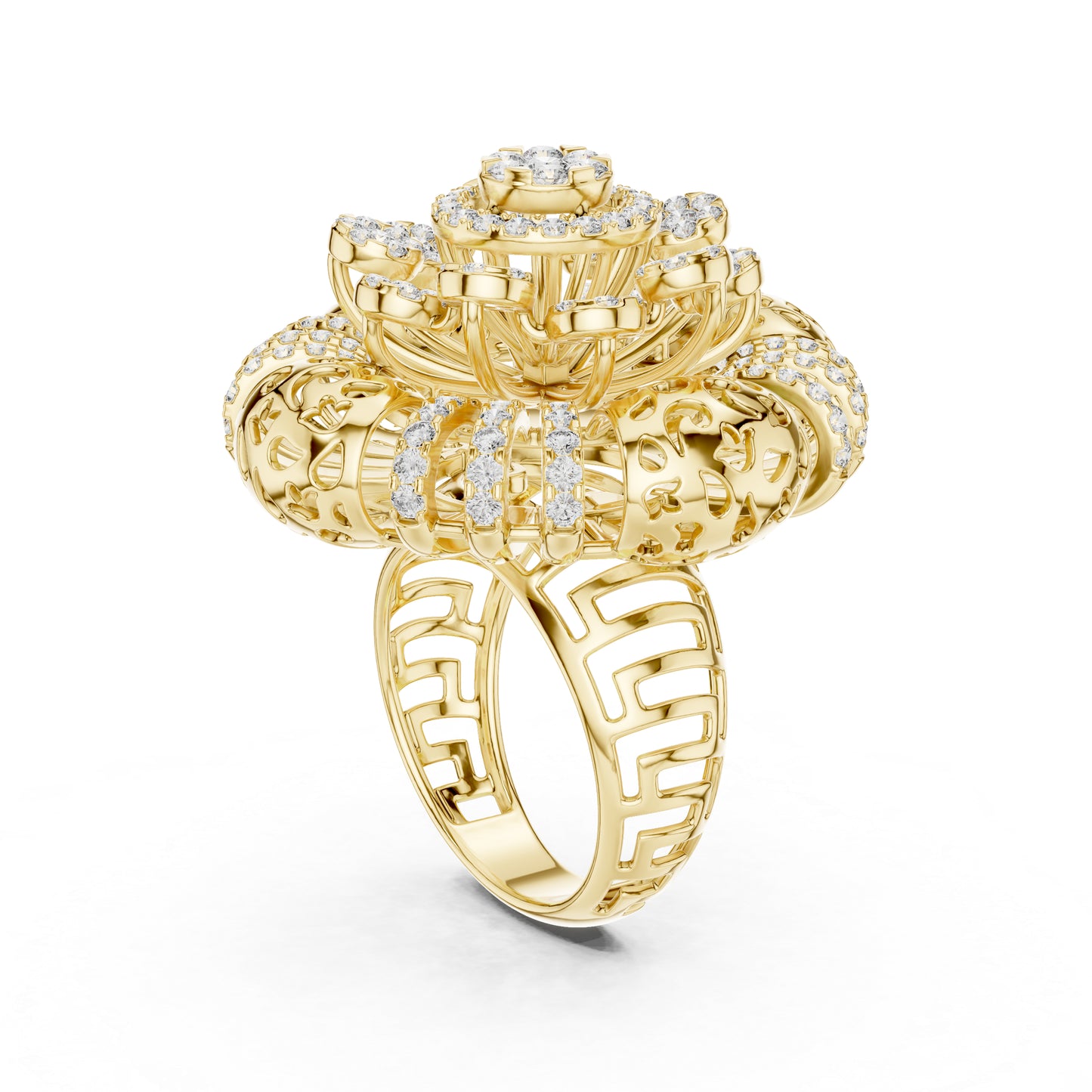 18K White Gold Round Lab-Grown Diamond Ring for Women | Office Wear Jewellery | Pure Carat