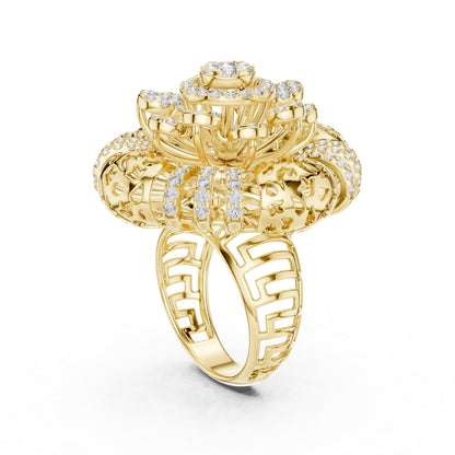 18K White Gold Round Lab-Grown Diamond Ring for Women | Office Wear Jewellery | Pure Carat