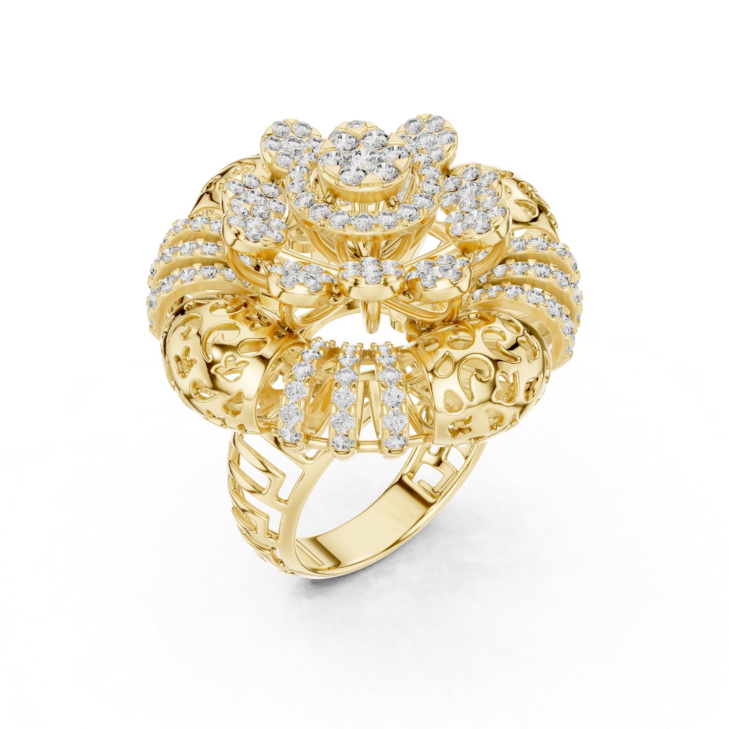 18K White Gold Round Lab-Grown Diamond Ring for Women | Office Wear Jewellery | Pure Carat
