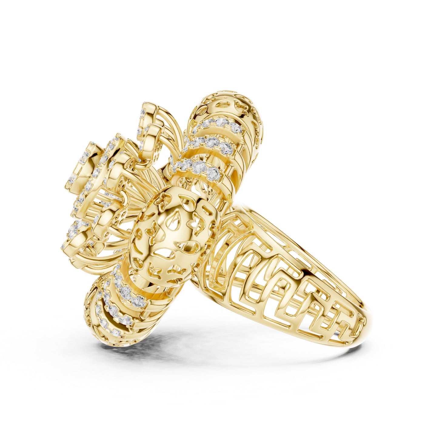 18K White Gold Round Lab-Grown Diamond Ring for Women | Office Wear Jewellery | Pure Carat
