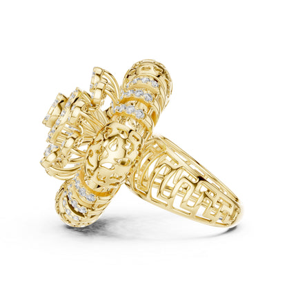 18K White Gold Round Lab-Grown Diamond Ring for Women | Office Wear Jewellery | Pure Carat