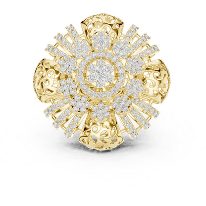 18K White Gold Round Lab-Grown Diamond Ring for Women | Office Wear Jewellery | Pure Carat