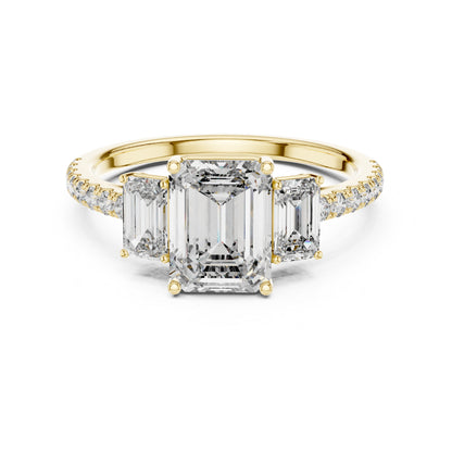 14K Rose Gold Round Cut Diamond Drop Ring for Women | Engagement Jewellery | Pure Carat