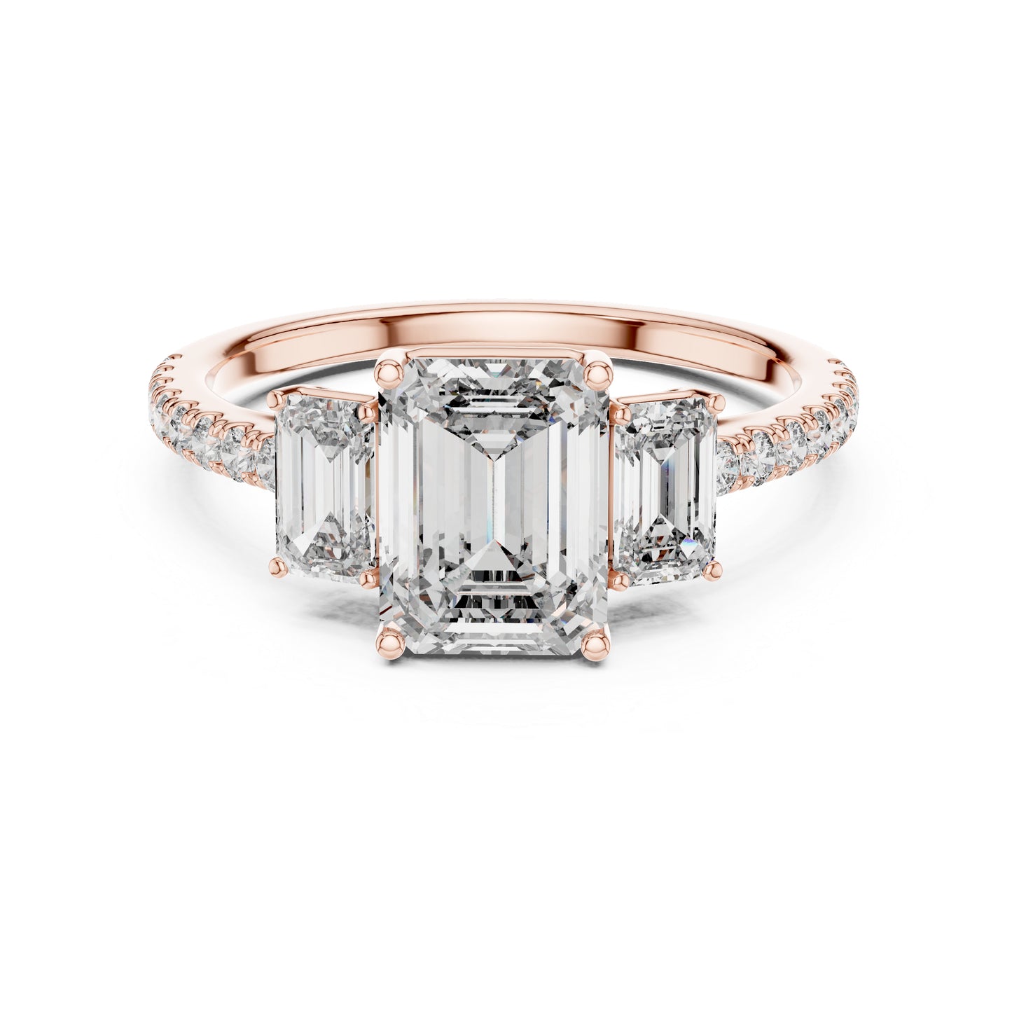 14K Rose Gold Round Cut Diamond Drop Ring for Women | Engagement Jewellery | Pure Carat