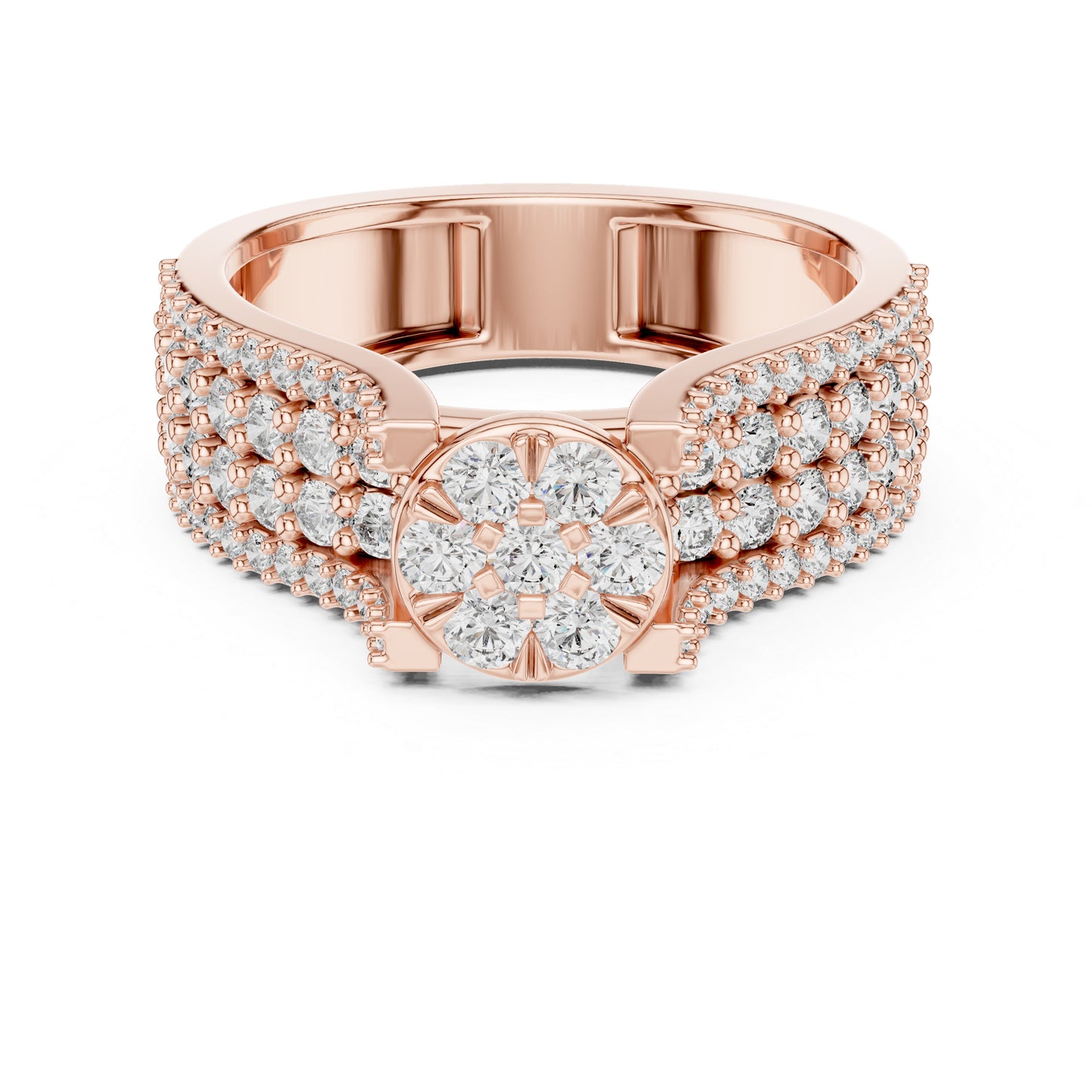18K Yellow Gold Round Lab-Grown Diamond Ring for Women | Anniversary Gift | Pure Carat