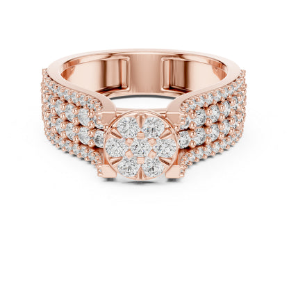 18K Yellow Gold Round Lab-Grown Diamond Ring for Women | Anniversary Gift | Pure Carat