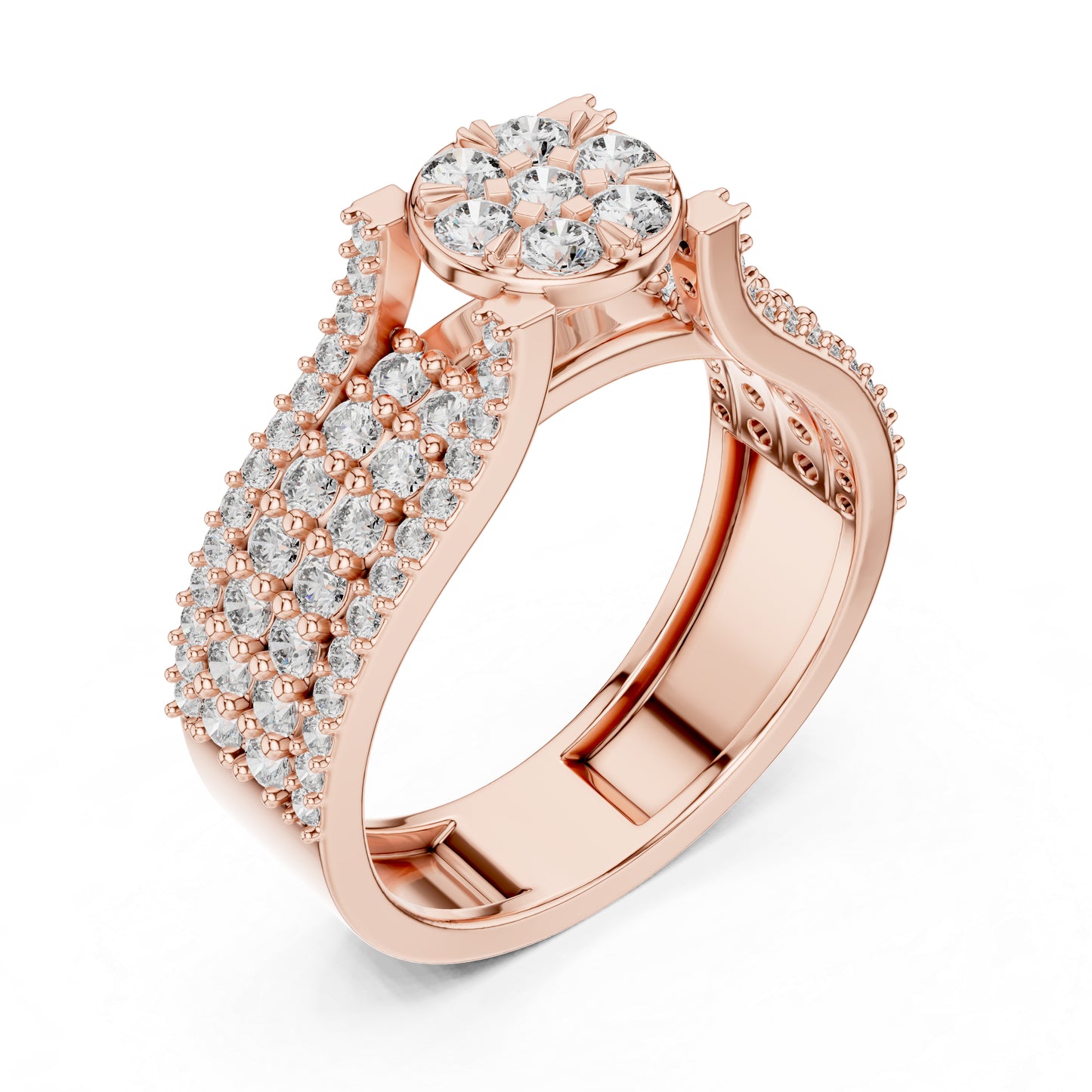 18K Yellow Gold Round Lab-Grown Diamond Ring for Women | Anniversary Gift | Pure Carat