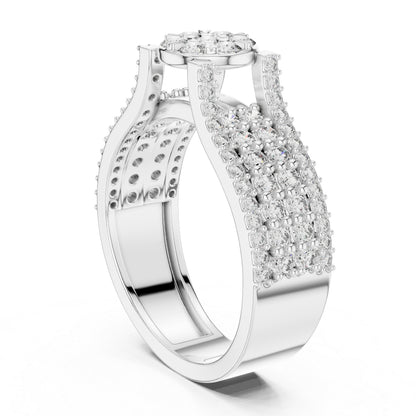 18K Yellow Gold Round Lab-Grown Diamond Ring for Women | Anniversary Gift | Pure Carat