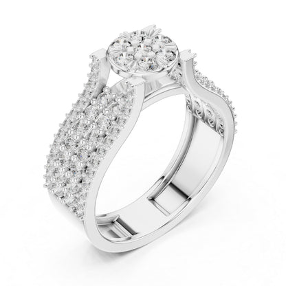 18K Yellow Gold Round Lab-Grown Diamond Ring for Women | Anniversary Gift | Pure Carat
