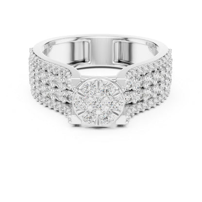 18K Yellow Gold Round Lab-Grown Diamond Ring for Women | Anniversary Gift | Pure Carat