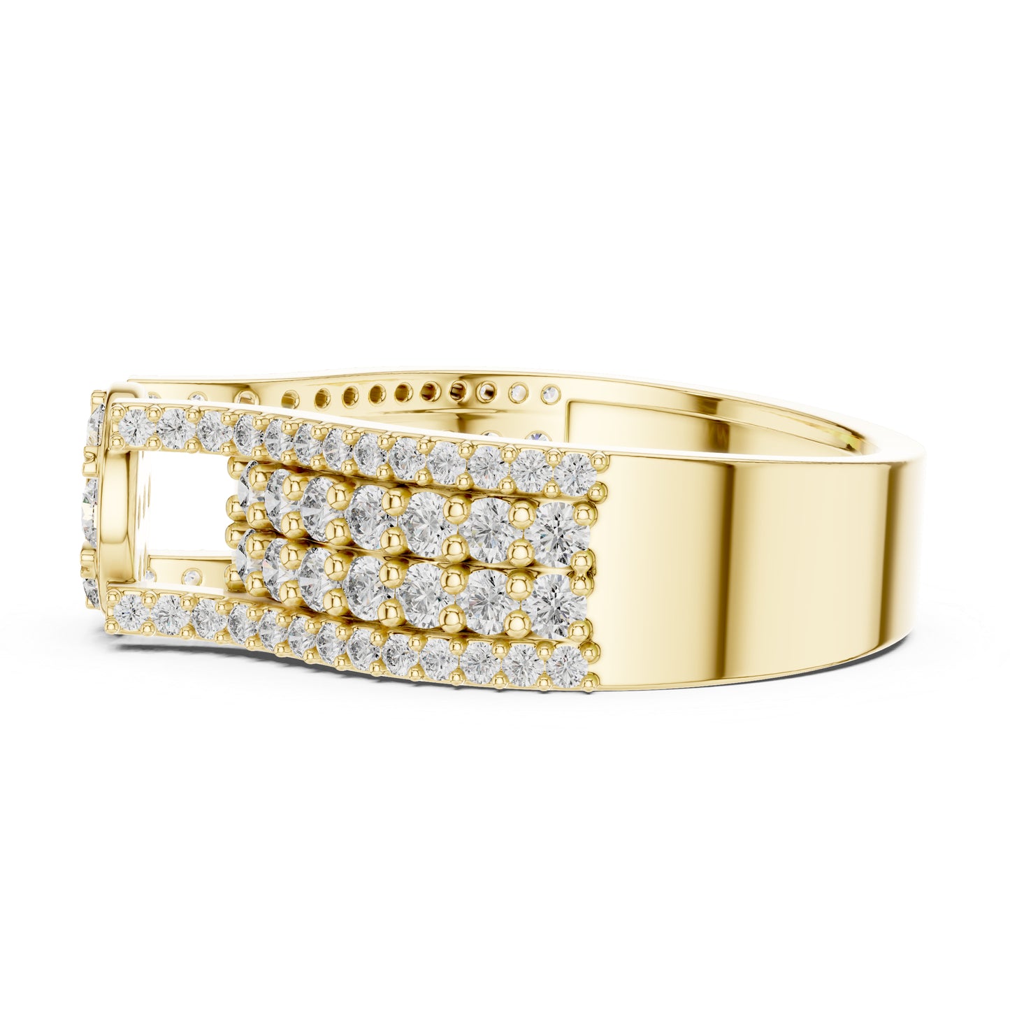 18K Yellow Gold Round Lab-Grown Diamond Ring for Women | Anniversary Gift | Pure Carat