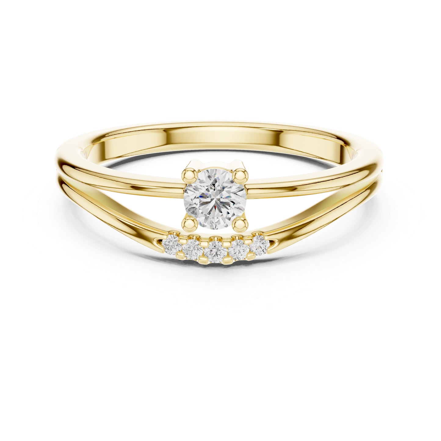 14K White Gold Round Lab-Grown Diamond Ring for Women | Everyday Wear | Pure Carat