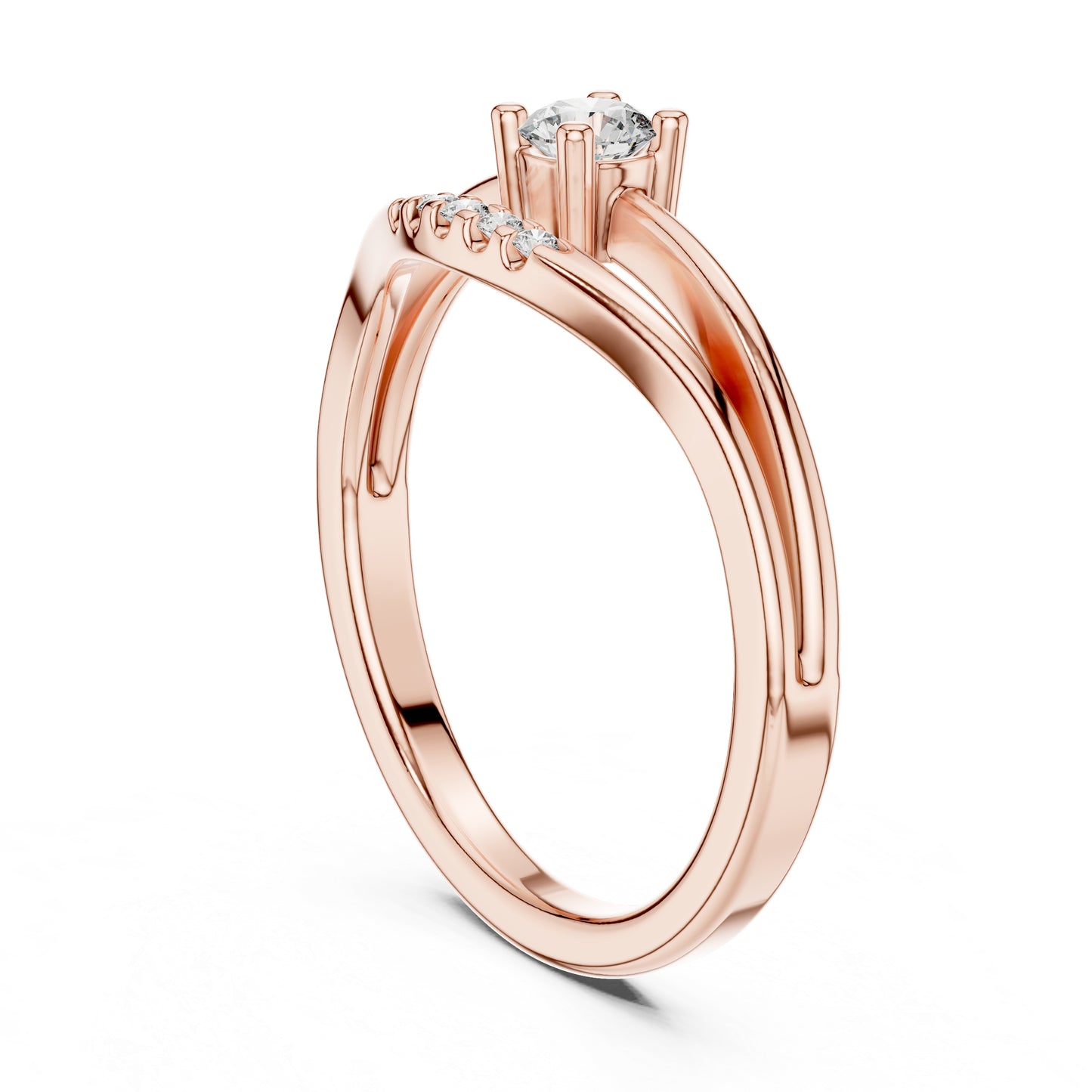 14K White Gold Round Lab-Grown Diamond Ring for Women | Everyday Wear | Pure Carat