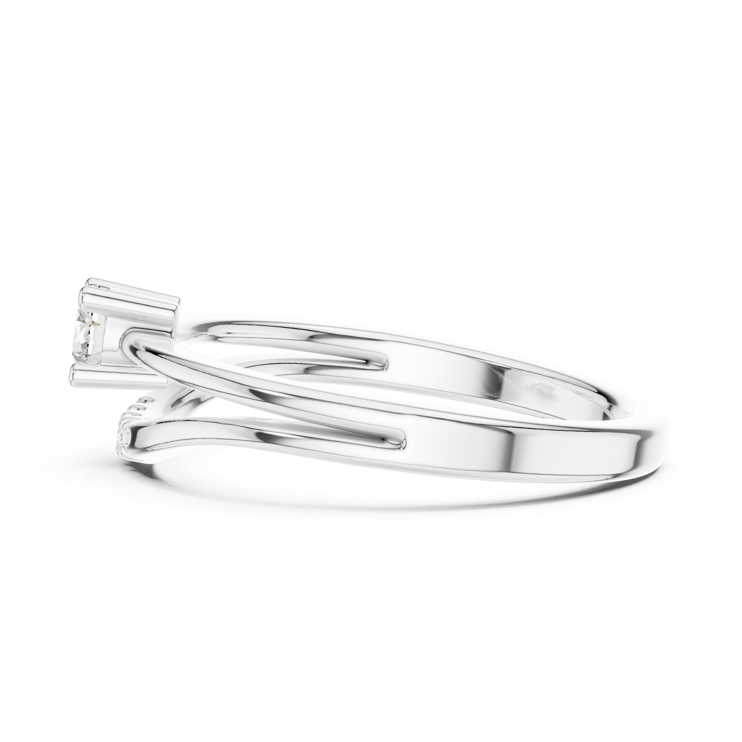14K White Gold Round Lab-Grown Diamond Ring for Women | Everyday Wear | Pure Carat