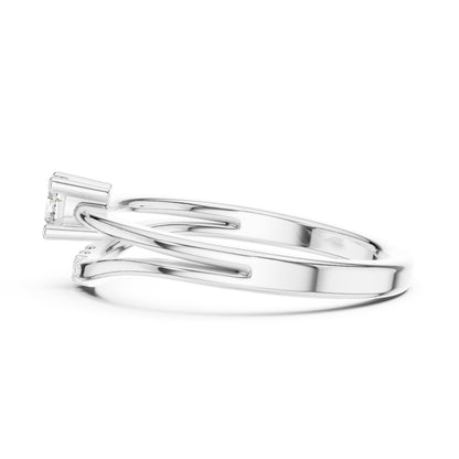 14K White Gold Round Lab-Grown Diamond Ring for Women | Everyday Wear | Pure Carat