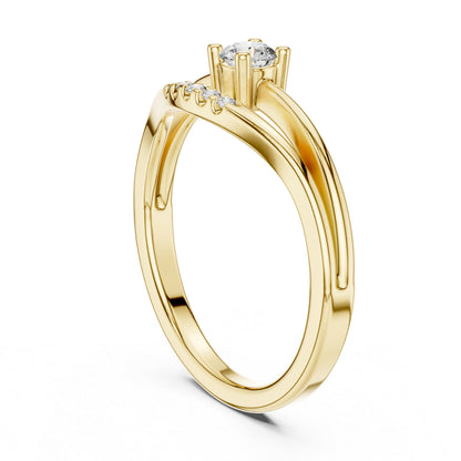 14K White Gold Round Lab-Grown Diamond Ring for Women | Everyday Wear | Pure Carat