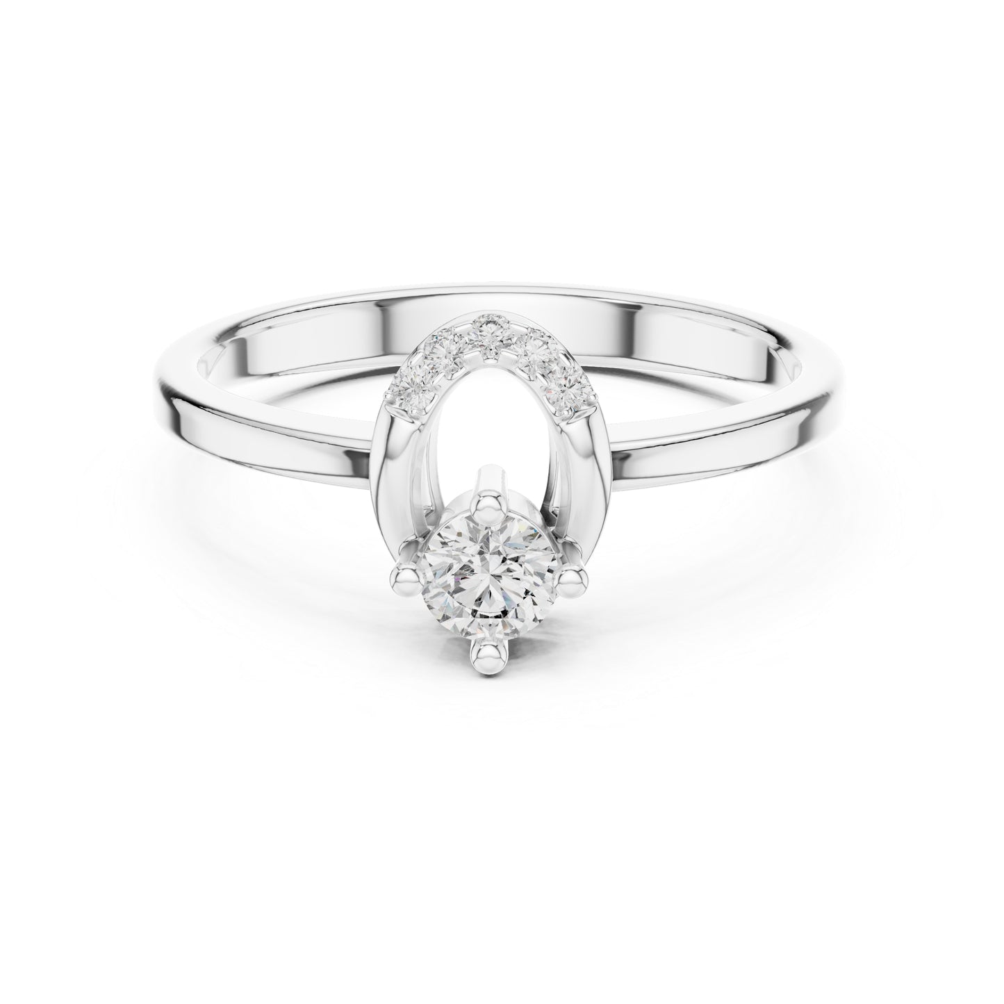 14K Yellow Gold Round Lab-Grown Diamond Drop Ring for Women | Party Wear | Pure Carat