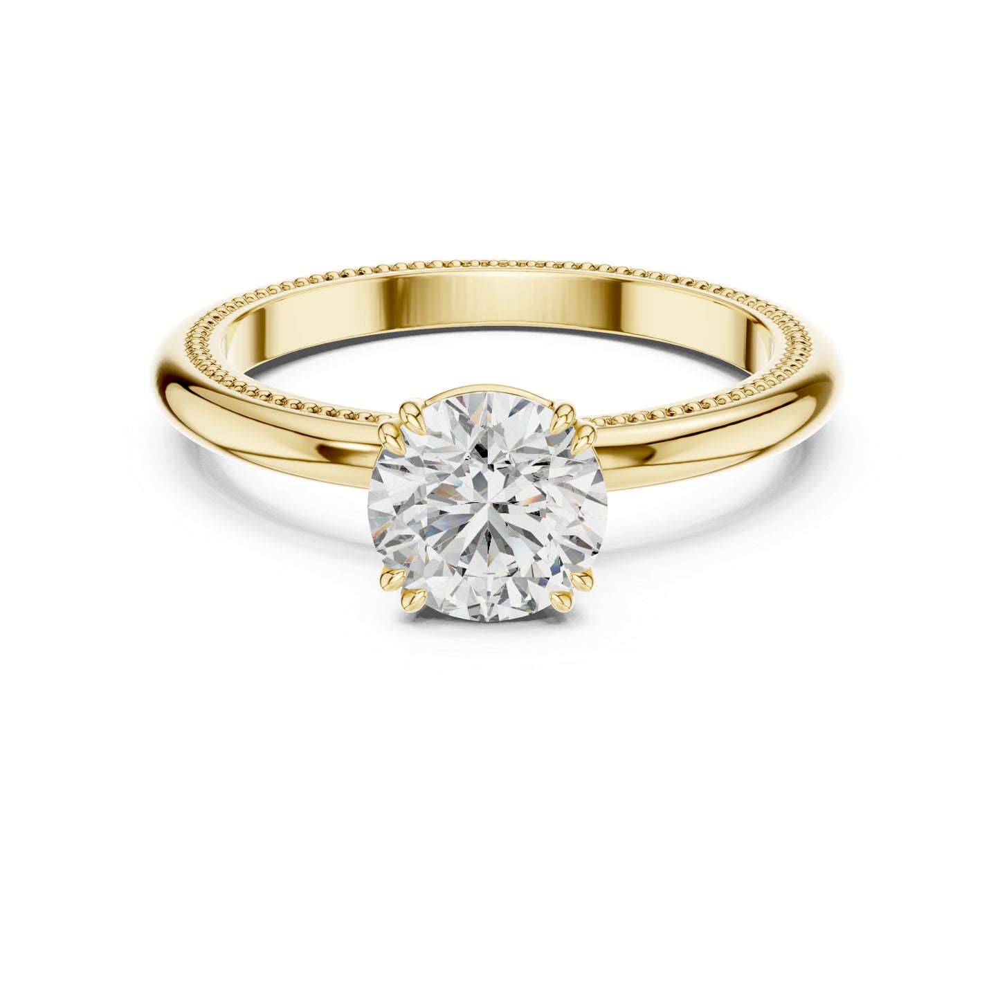 Women’s Round Lab-Grown Diamond Ring in 14K Rose Gold | Pure Carat