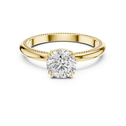 Women’s Round Lab-Grown Diamond Ring in 14K Rose Gold | Pure Carat