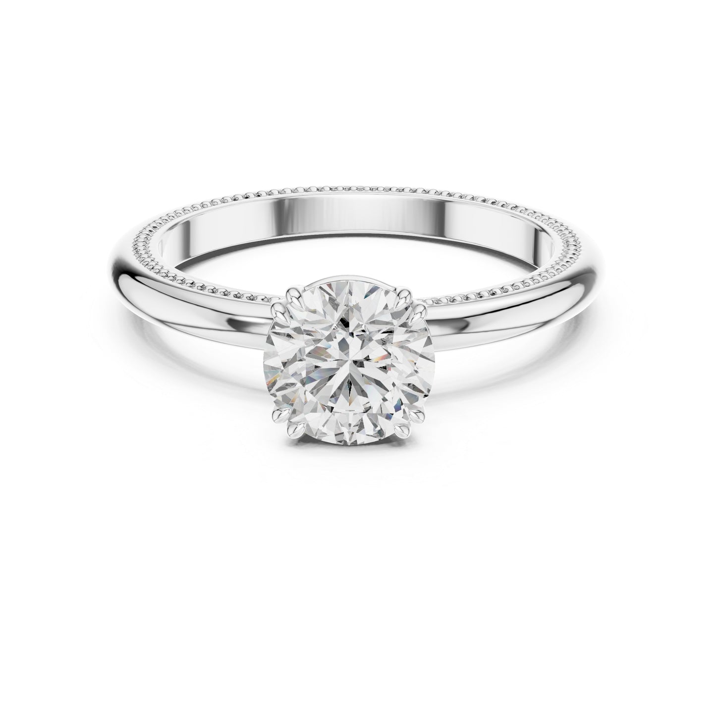 Women’s Round Lab-Grown Diamond Ring in 14K Rose Gold | Pure Carat