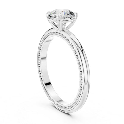 Women’s Round Lab-Grown Diamond Ring in 14K Rose Gold | Pure Carat